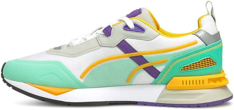 Мужские кроссовки PUMA Mirage Tech на шнуровке, повседневные - зеленые, белые, желтые, белый — фото 3