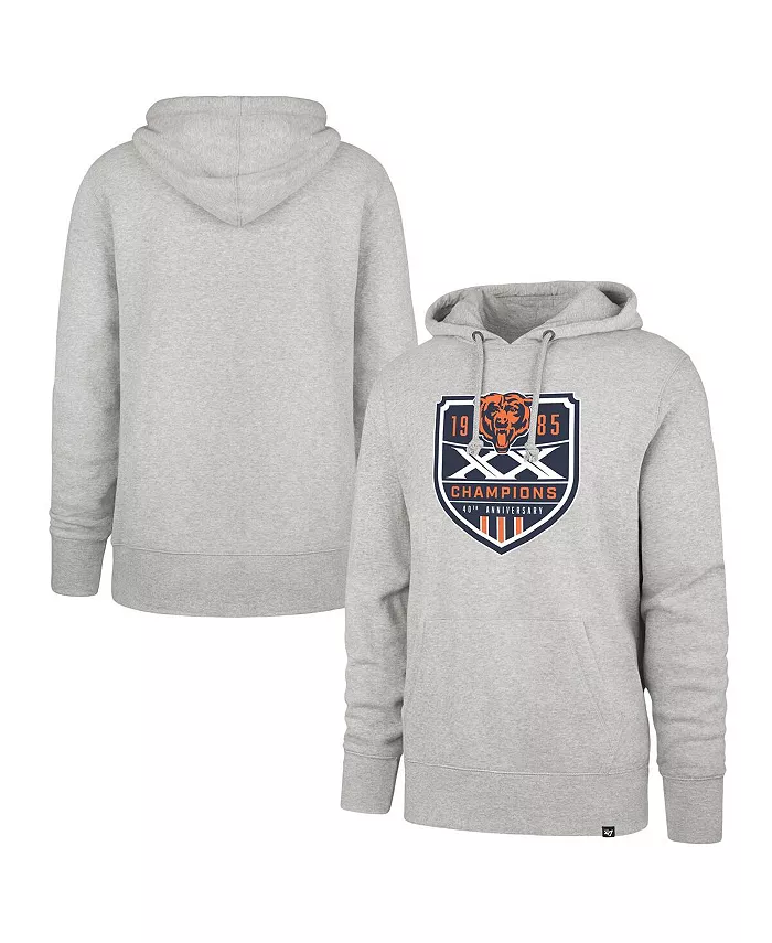 

Мужская серая толстовка Chicago Bears с принтом в честь 40-летия победы в Супербоуле XX '47 Brand