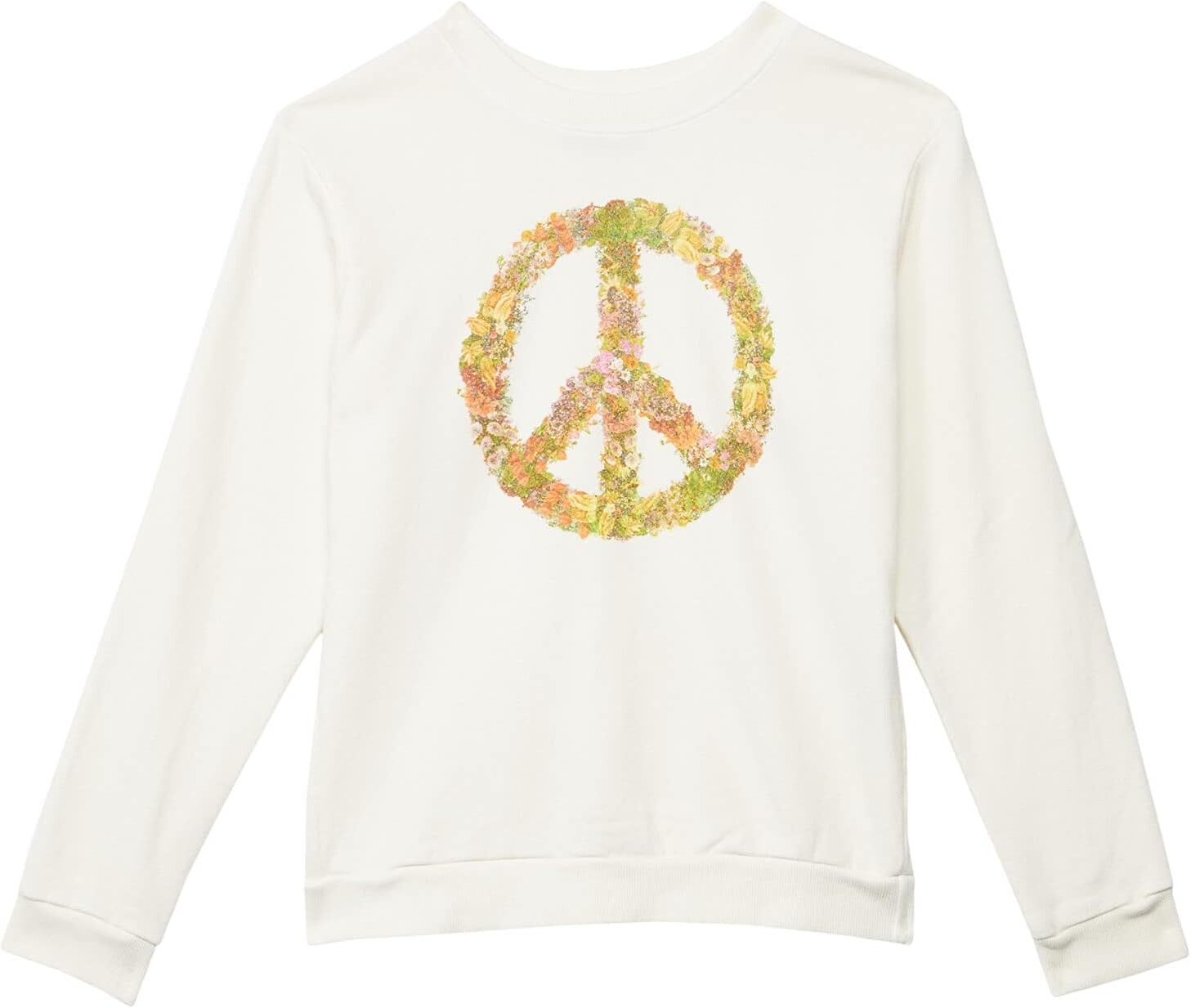 

Толстовка Tiny Whales Peace Flowers Graphic Boxy Sweatshirt, натуральный