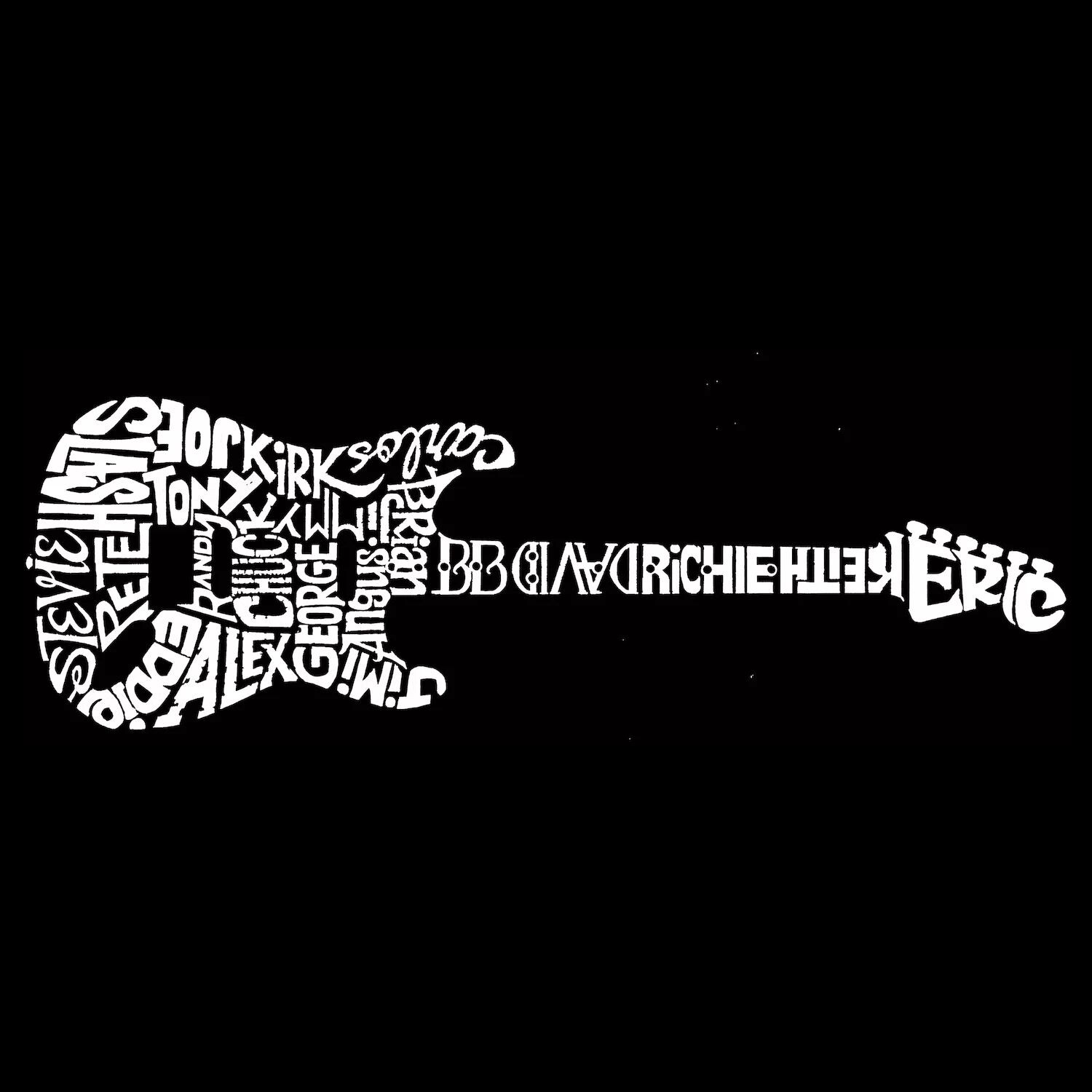 

Rock Guitar — мужская футболка премиум-класса Word Art LA Pop Art, черный