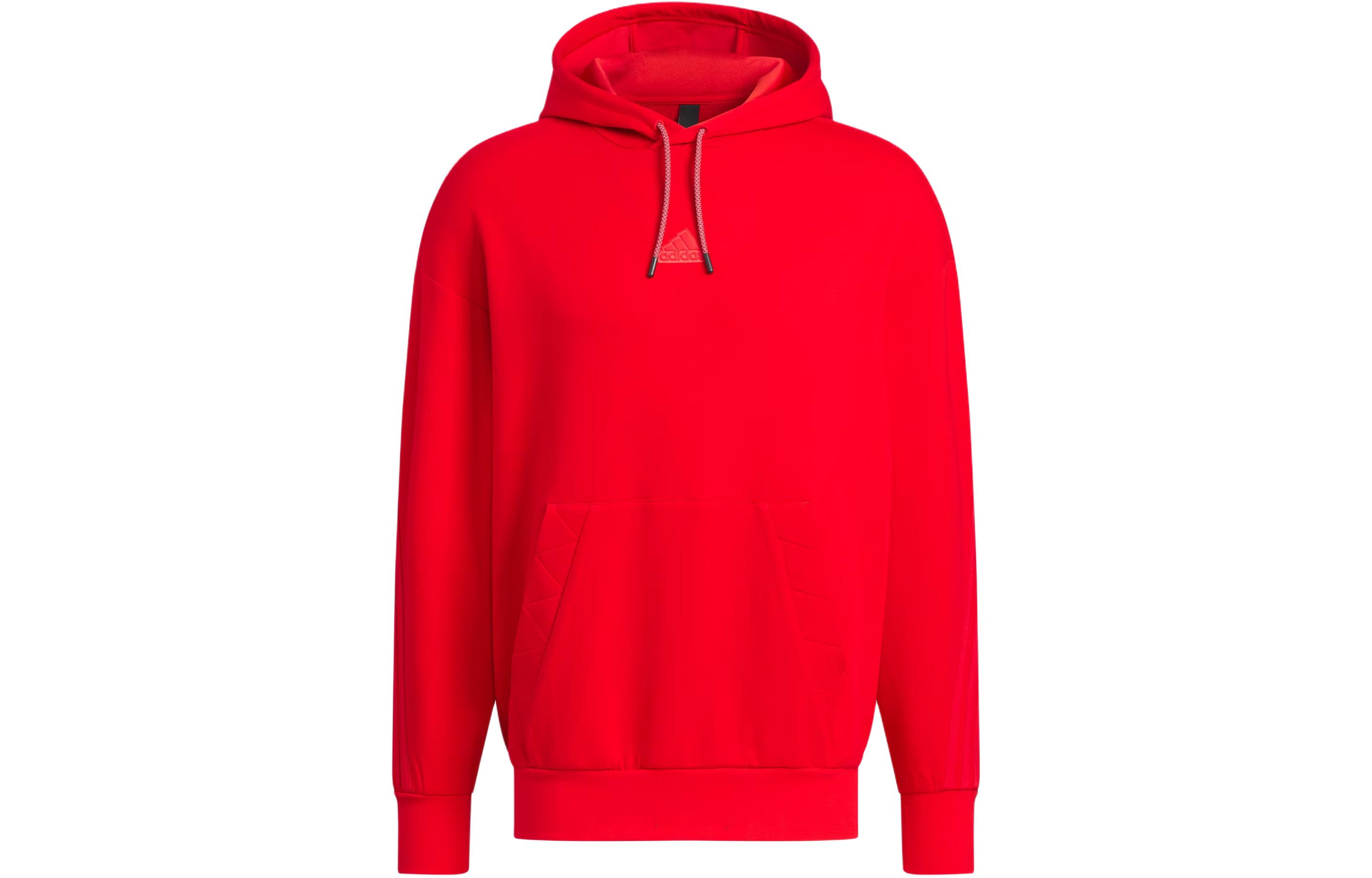 Футуристический стиль худи унисекс светло-алый Adidas — фото 2