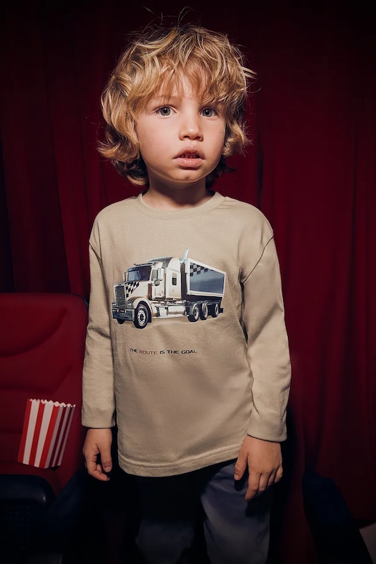 

Детская хлопковая водолазка Mayoral, коричневый