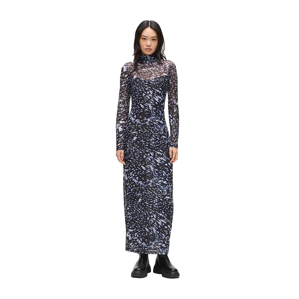 

Платье с длинными рукавами Karl Lagerfeld Jeans A4W13008 Mesh Lights Aop, черный