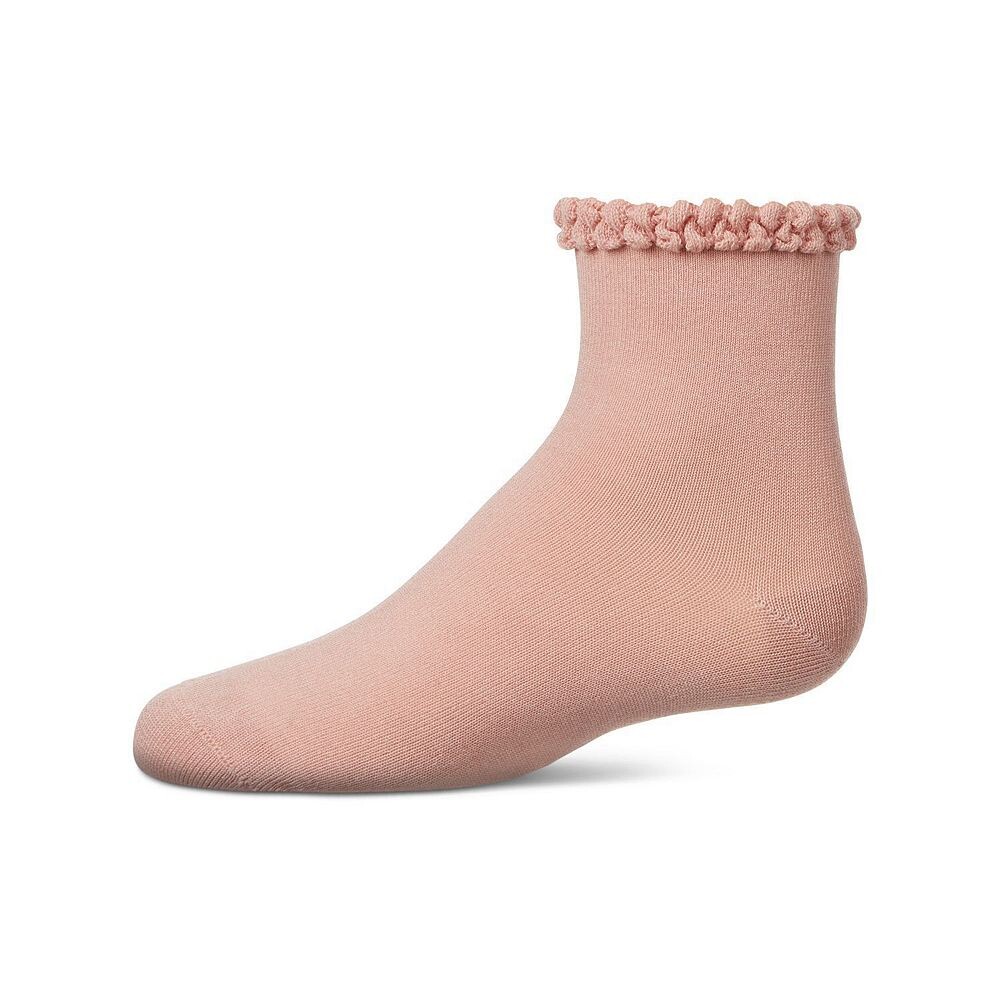 

Носки на щиколотке с рантом и объемной строчкой для девочек MeMoi, цвет Blush