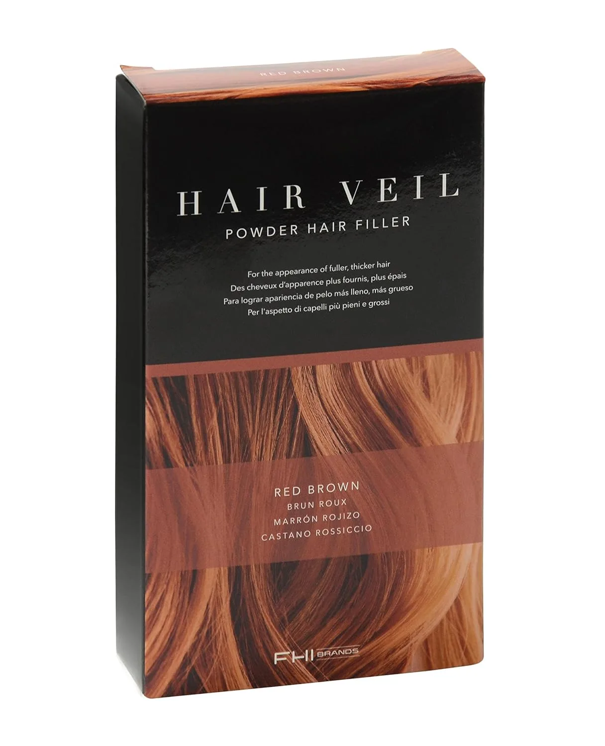 FHI Heat Hair Veil Powder - пудра-наполнитель для волос, придающая им густоту, объем и густоту. 28.35 г (1 шт.), Red Brown