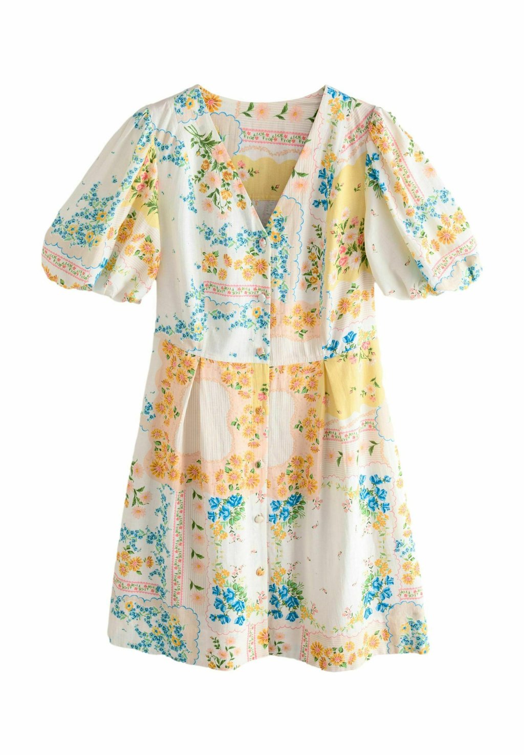 

Платье-рубашка REGULAR FIT - V-NECK PUFF SLEEVE Next, бежевый