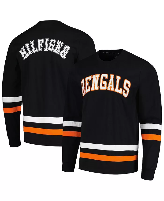 

Мужская черно-оранжевая футболка с длинным рукавом Nolan Cincinnati Bengals Tommy Hilfiger