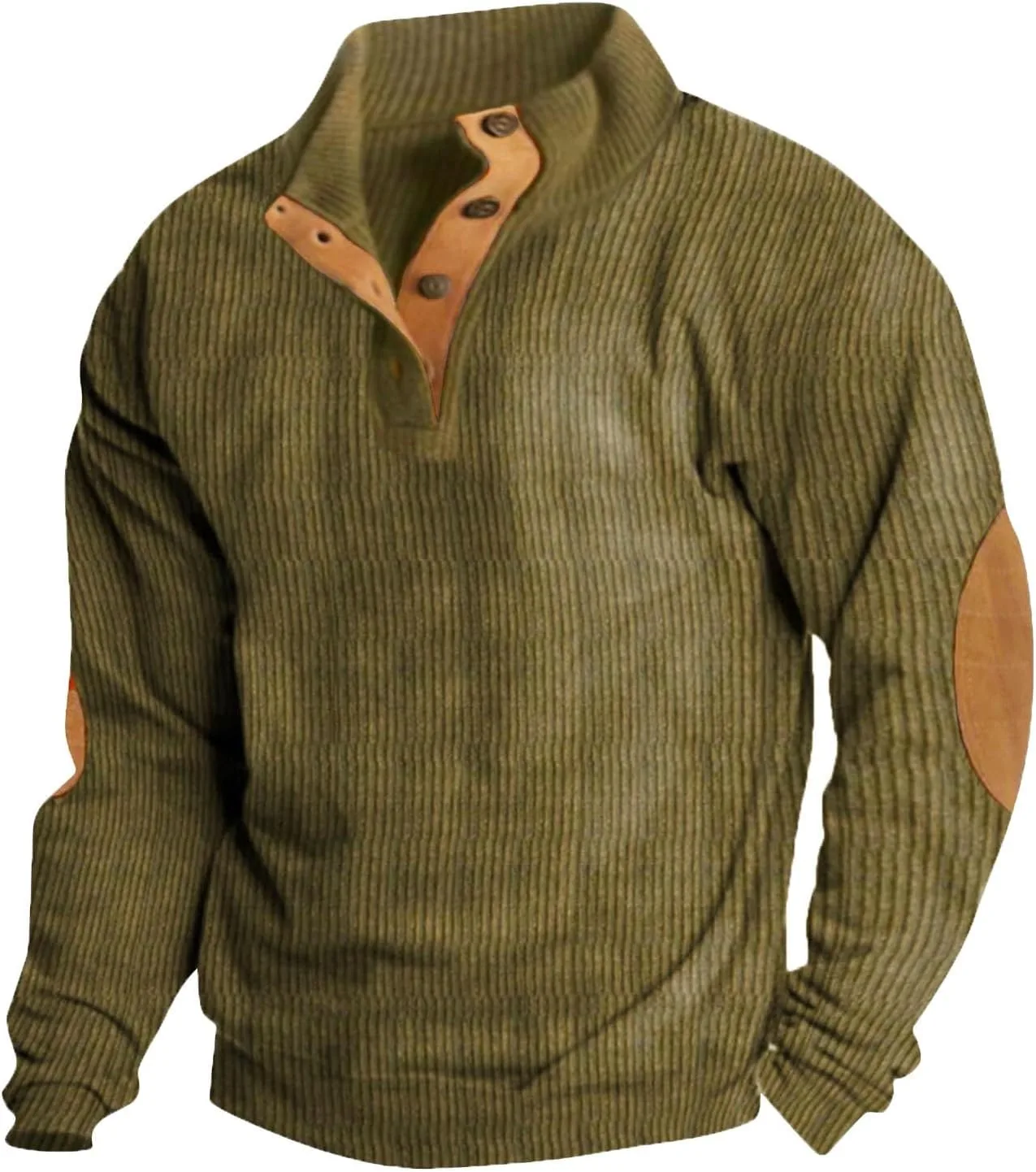 

GOFULY мужская стеганая осенняя толстовка из вельвета с воротником стойкой и длинными рукавами