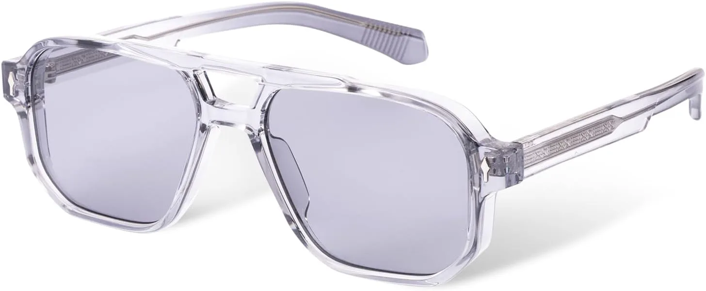 

Винтажные солнцезащитные очки с двойной перемычкой для женщин и мужчин, ретро-солнцезащитные очки прямоугольной формы для женщин и мужчин firstsense, Smoky Quartz