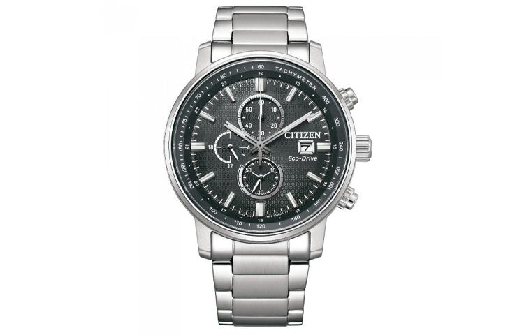 

CITIZEN Часы Solar Quartz Movement Stainless Steel Strap Watch Unisex Black Dial CA0840 87E, Black Dial