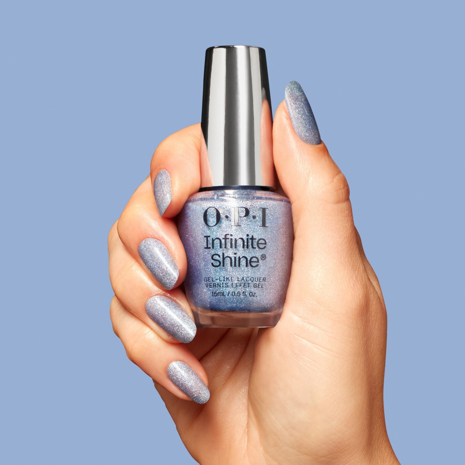 Лак для ногтей nail lacquer holiday 2025 - good enough to treat Opi, hrs19 - put the icy in spicy, объем 15 мл — фото 3