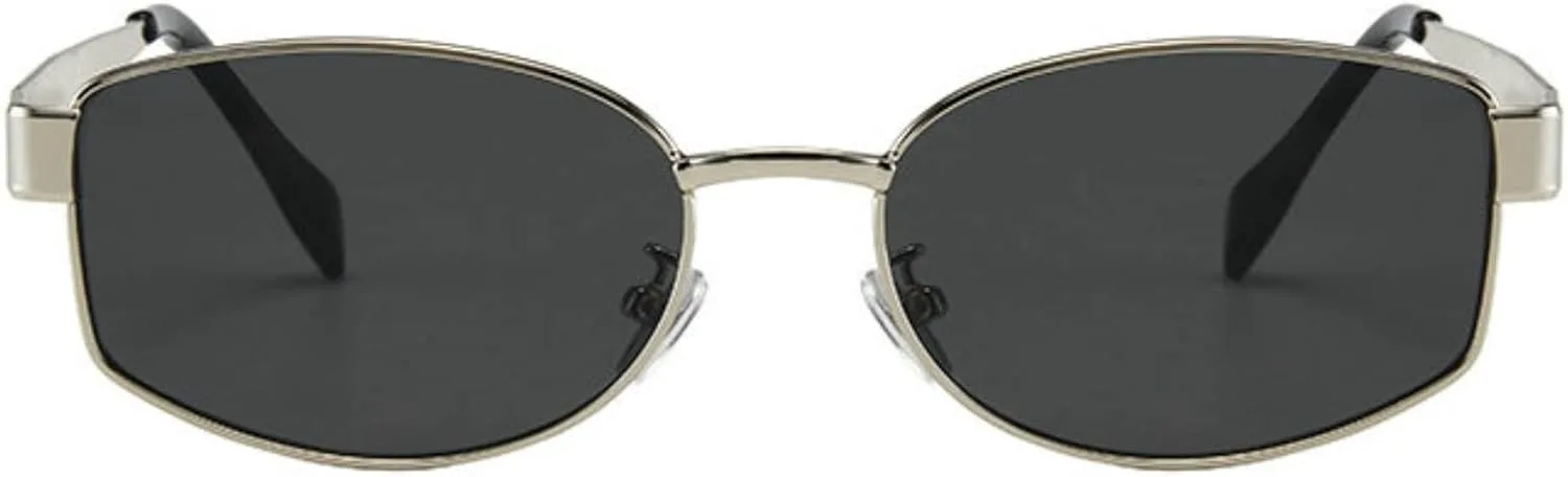 

Солнцезащитные очки Willochra Retro необычной формы, узкие, модные, винтажные, многоугольные, маленькие, с металлической оправой и защитой от УФ-излучения, C2