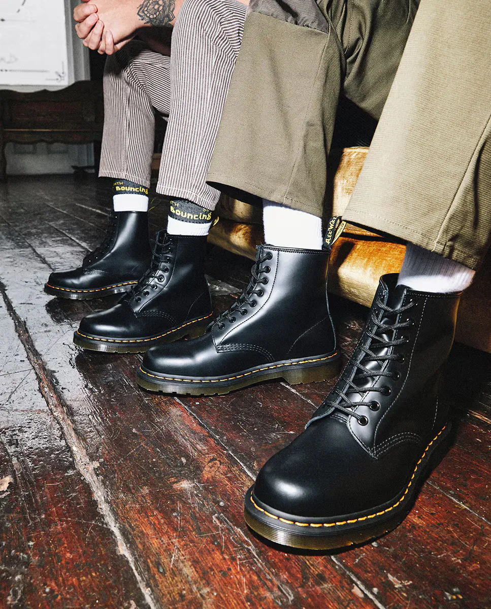 Мужские ботинки Dr. Martens 1460 с контрастной строчкой, черный — фото 4