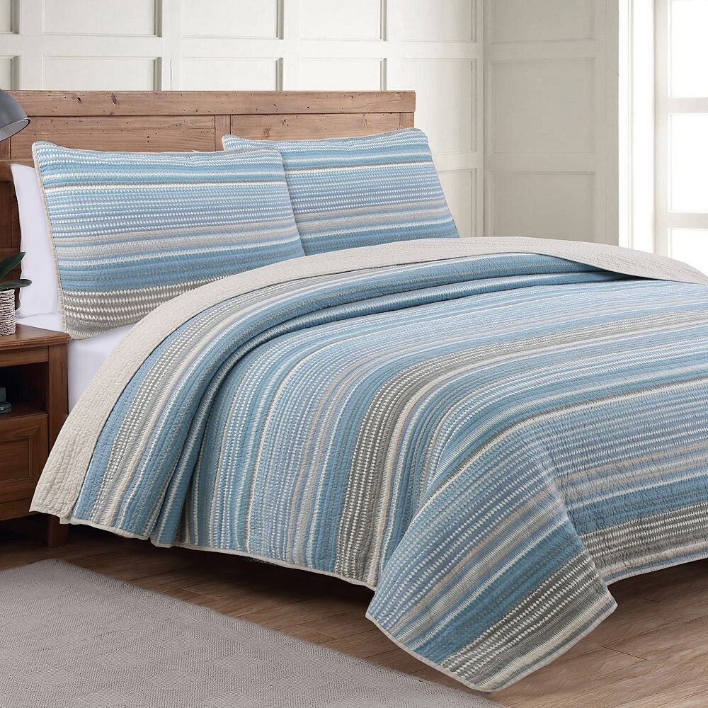 

Набор одеял Estate Collection Taj, цвет Ice Blue Stripe
