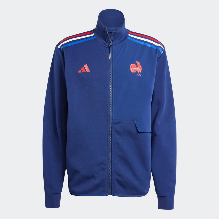 ADIDAS Женская/мужская тренировочная куртка для регби - FFR, цвет: синий — фото 3