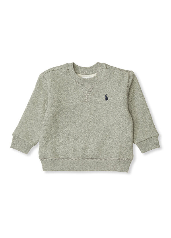 Серый свитшот для мальчика с логотипом Polo Ralph Lauren