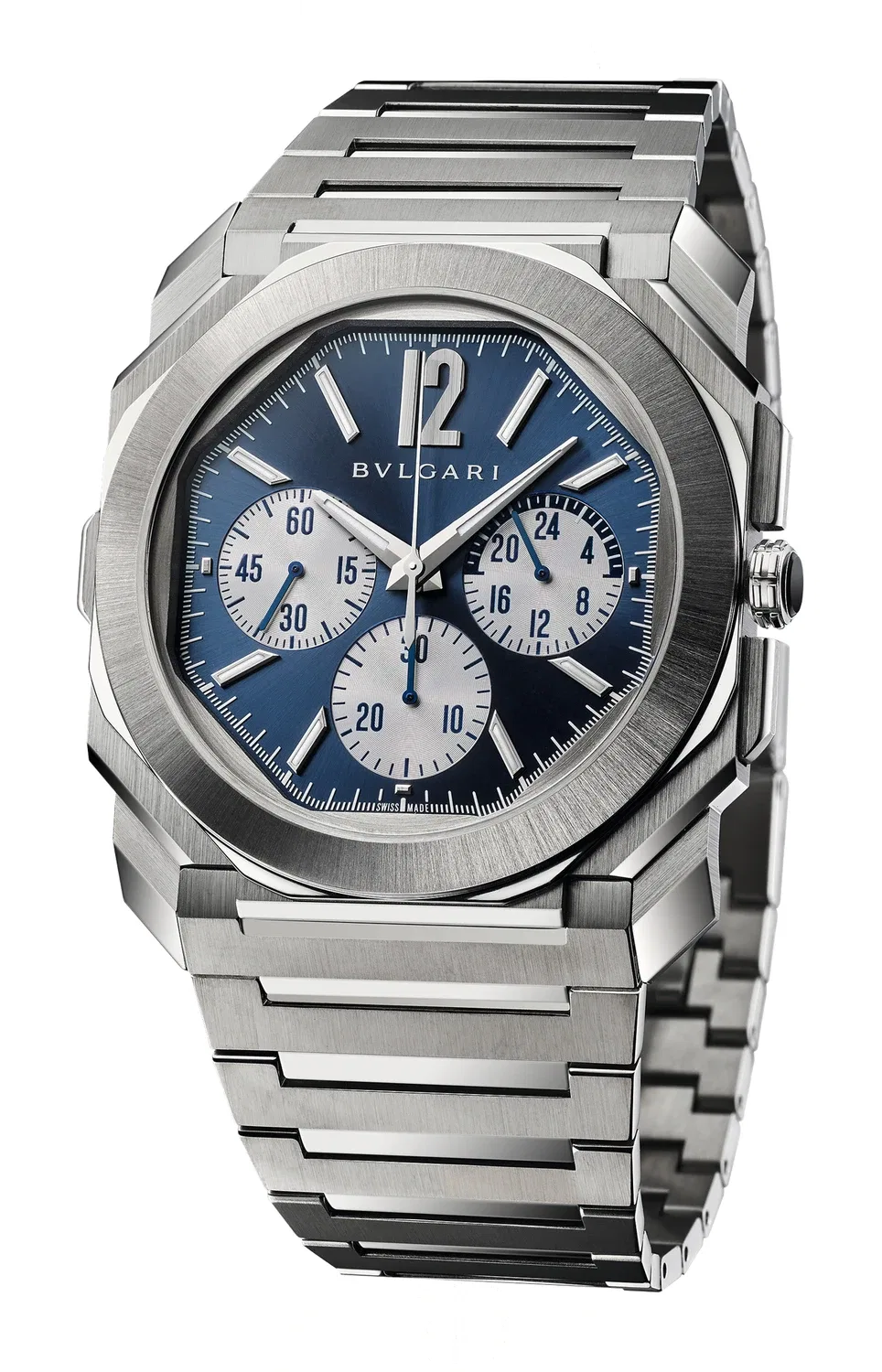 ОКТО ФИНИССИМО ХРОНО ГМТ - OC43C3SSCHGMT BULGARI, серебряный