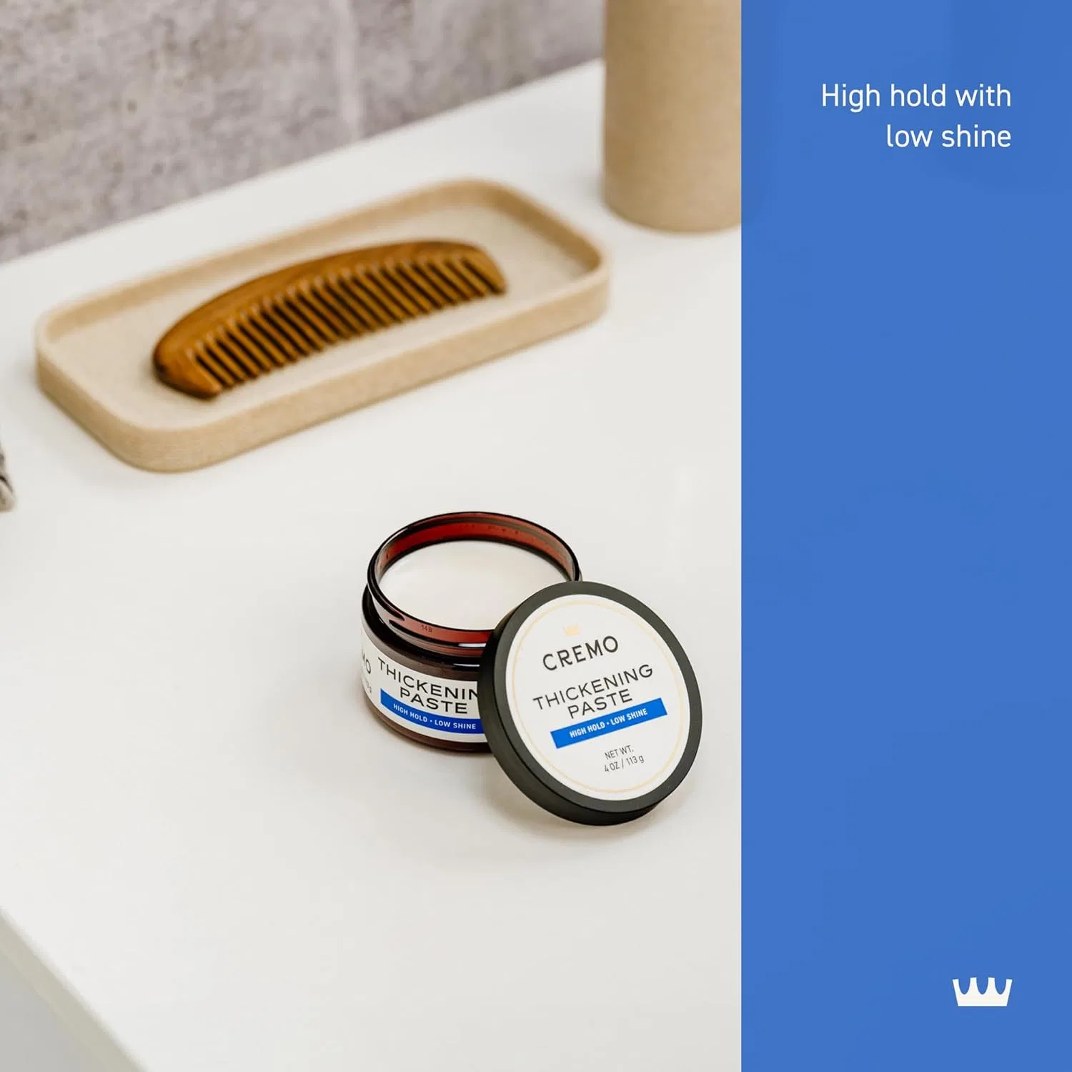 Мужская паста для укладки волос Cremo Mens Hair Paste 4 унции Cremo — фото 2