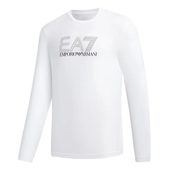 EMPORIO ARMANI Футболка мужская белая Crew Neck Moderate Straight Fit — фото 3