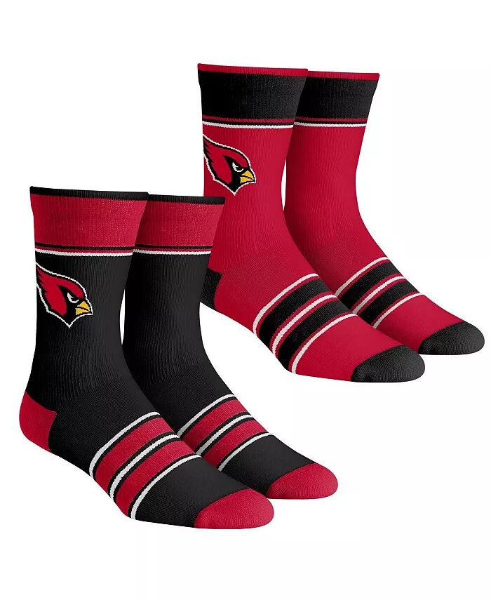 

Носки для мальчиков и девочек Arizona Cardinals Multi-Stripe, комплект из 2 упаковок носков Team Crew Rock 'Em