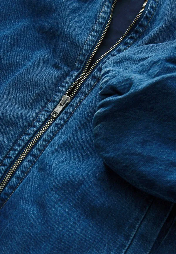 Джинсовая куртка прямого кроя на молнии Next, Blue — фото 3