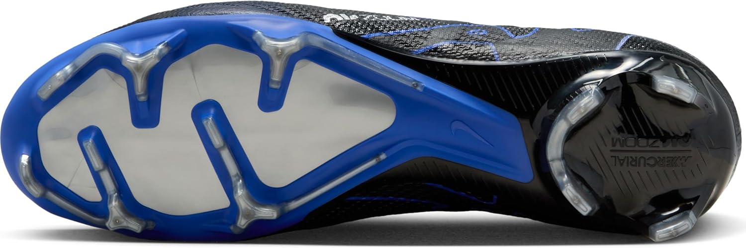Мужские футбольные низкие кроссовки NIKE, Black Chrome Hyper Royal — фото 2