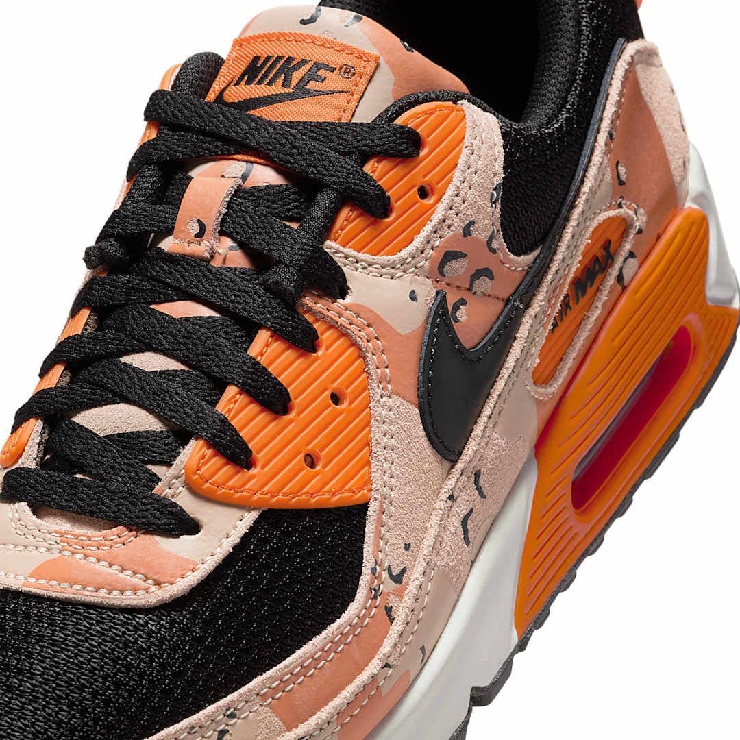 Мужские кроссовки NIKE Air Max 90 Premium, Bio Beige Black Safety Orange — фото 3