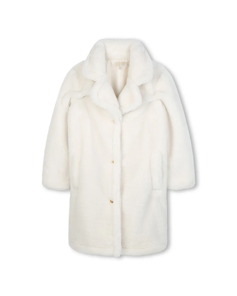 

Детское пальто естественного цвета с длинными рукавами Michael Kors