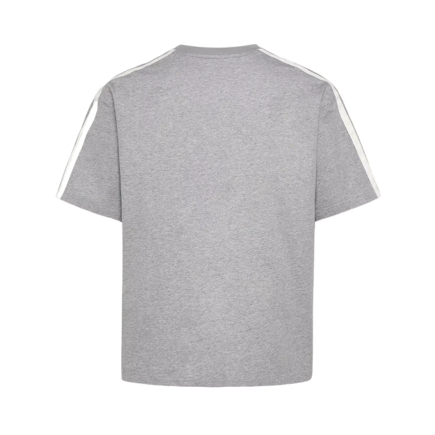 Футболка 3 Stripes мужская, размер M, heather gray, круглый вырез Adidas, Medium Heather Gray — фото 3
