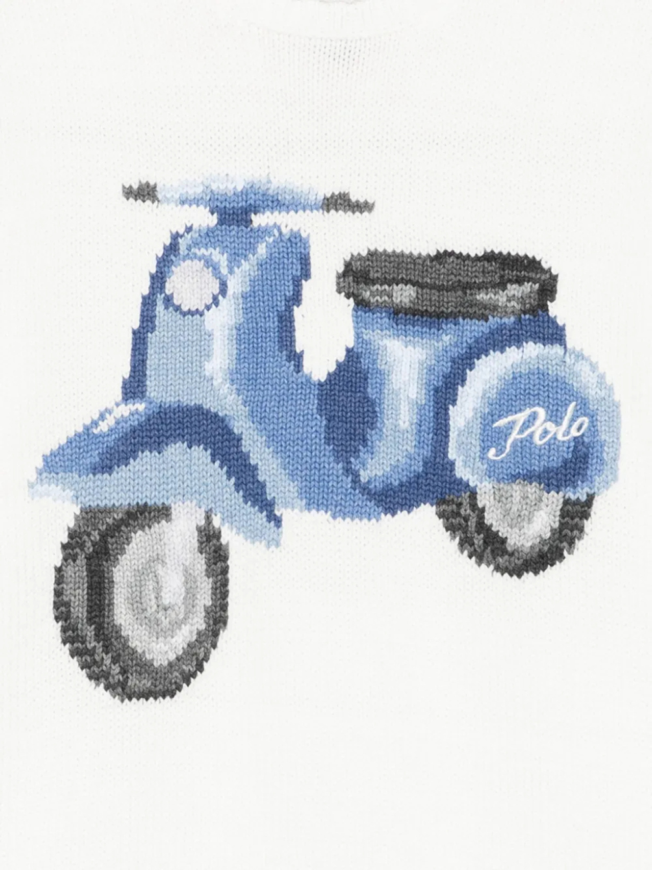 POLO RALPH LAUREN KIDS жаккардовый свитер, белый — фото 3