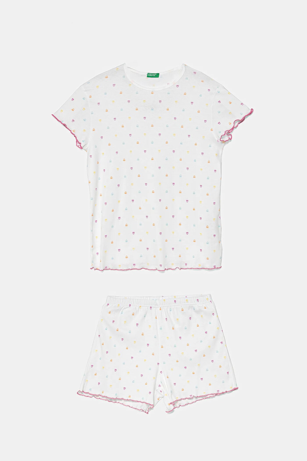 

Детские хлопковые пижамы United Colors Of Benetton, белый