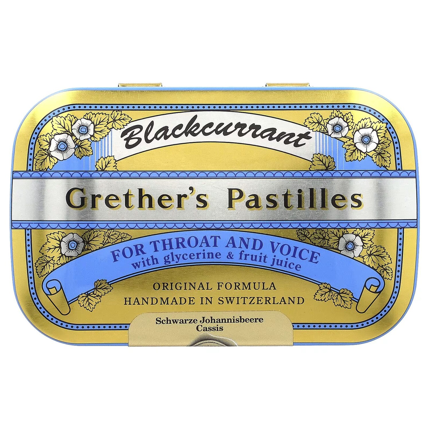 

Пастилки Grether's, Для горла и голоса, черная смородина, 24 пастилки, 2 1/8 унции (60 г) Grether'S Pastilles