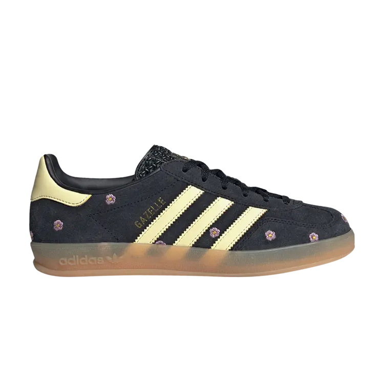 

Кроссовки Wmns Gazelle Indoor, цвет Black Floral Embroidery