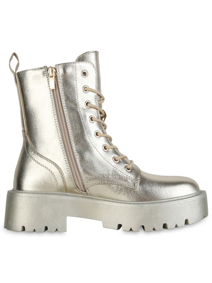 Ботильоны VAN HILL Plateau Boots Emily, золотой — фото 3