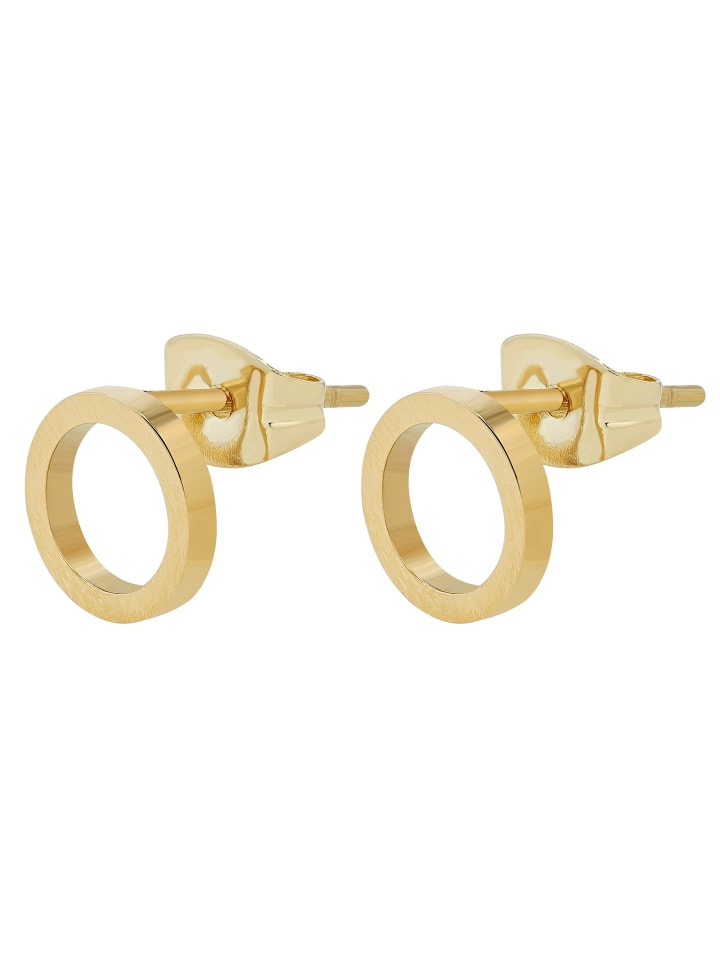 

Adeliás Женские серьги - серьги-гвоздики из нержавеющей стали в золотом исполнении