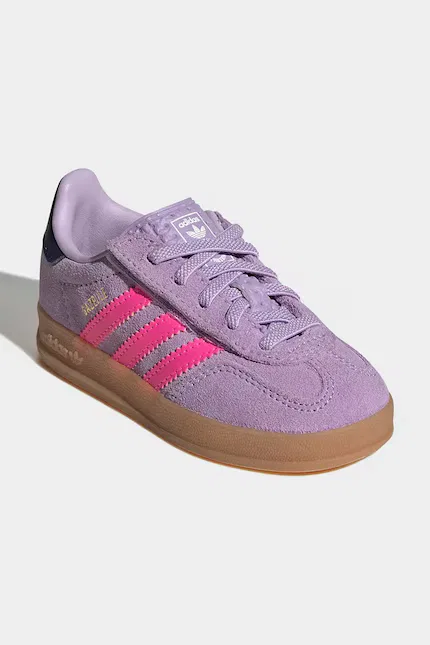Кроссовки замшевые Gazelle Indoor Adidas Originals, фиолетовый — фото 2