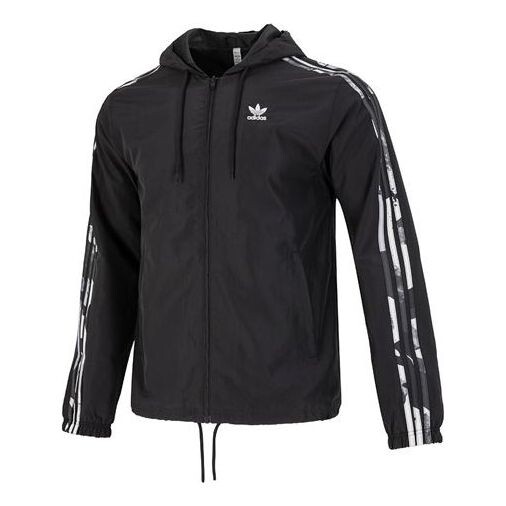 

Куртка оригинальная камуфляжная серия ветровка куртка Adidas, черный
