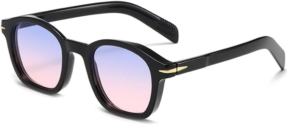 

Солнцезащитные очки UV400 с толстой круглой оправой и градиентным покрытием, подходят для женщин и мужчин, для бега и занятий спортом на открытом воздухе UYPTK, Black Blue Pink