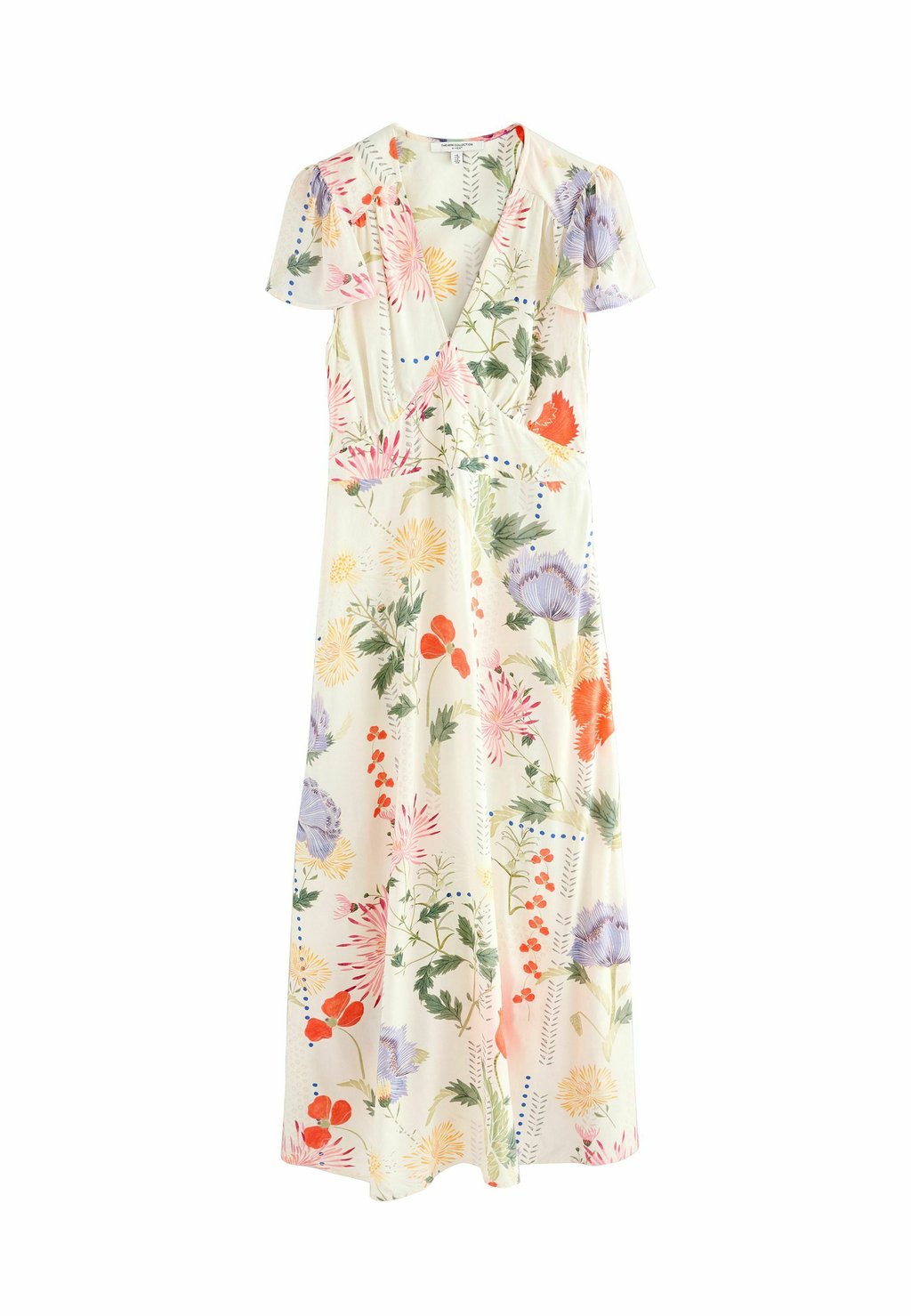

Платье макси REGULAR FIT FLUTTER SLEEVE TIE WAIST Next, белый