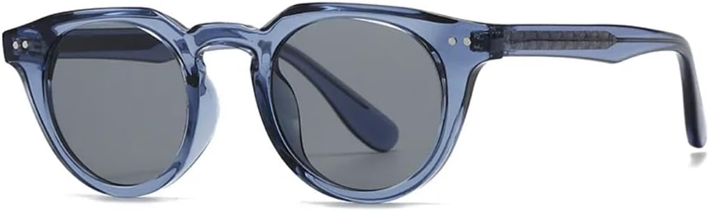 

Солнцезащитные очки для мужчин и женщин - защита UV400 - маленькая круглая оправа с черными линзами для занятий спортом на открытом воздухе и вождения DSVIGF, Tyj388-7