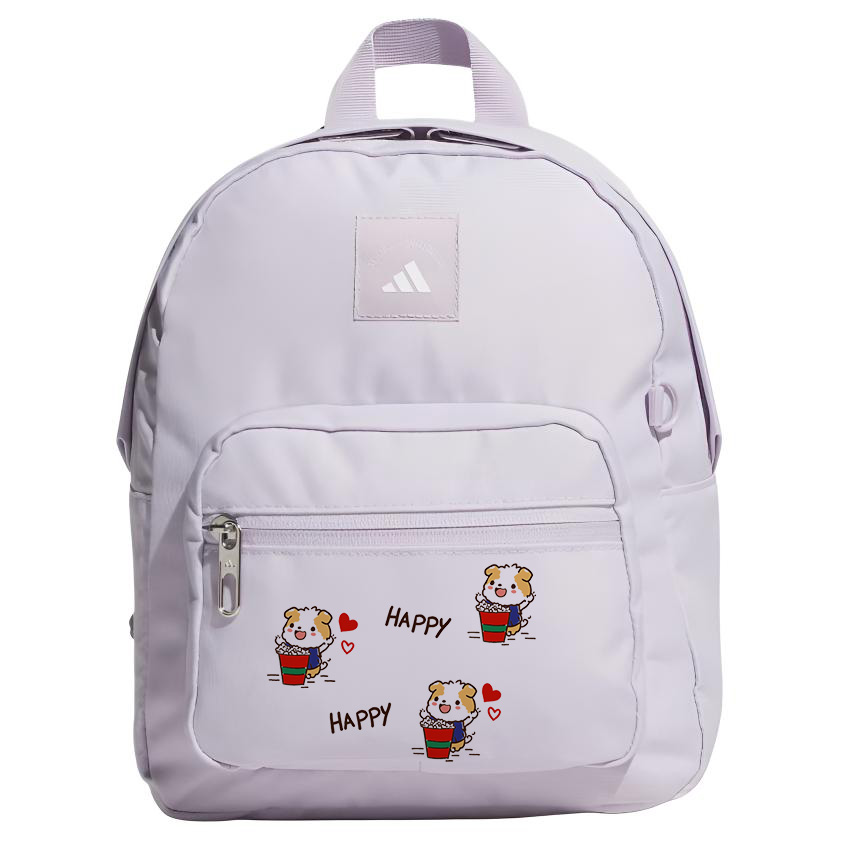 

Adidas Миниатюрный рюкзак с принтом для женщин светло-фиолетовый, Happy Puppy