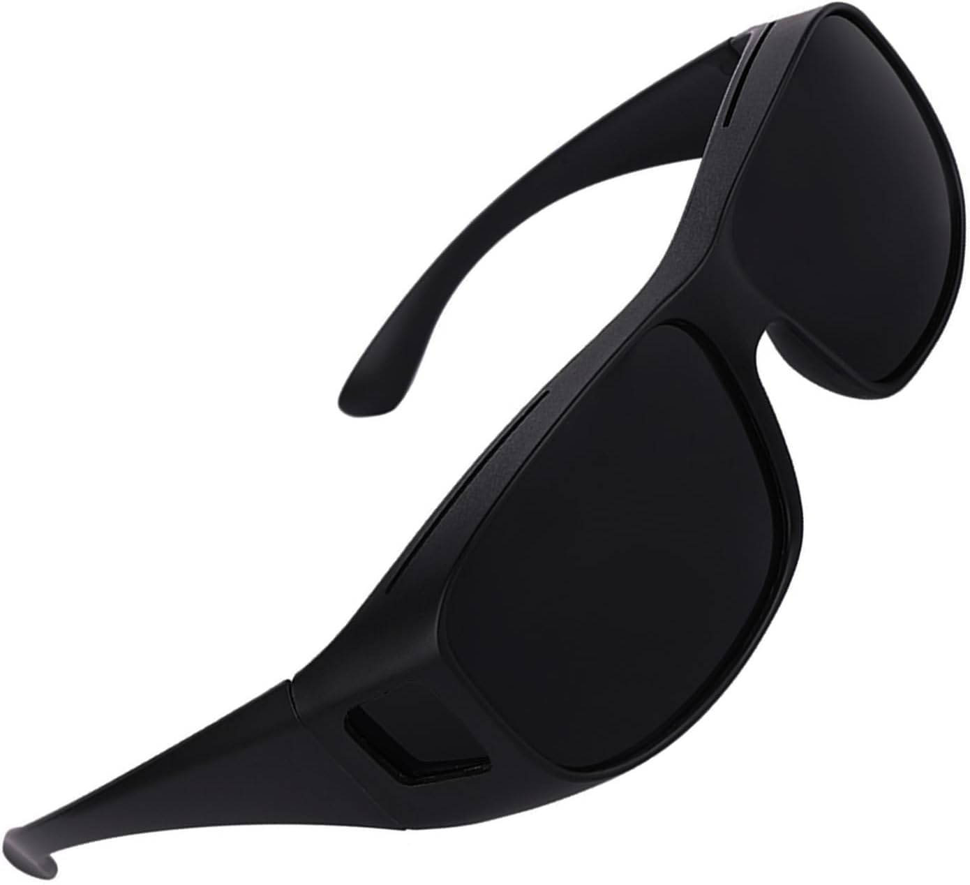 

Солнцезащитные очки с очень темными линзами, черные линзы, облегающие форму, защита от УФ-излучения, подходят для глаз с мигренью и повышенной чувствительностью DOKOMUCHOS, Black