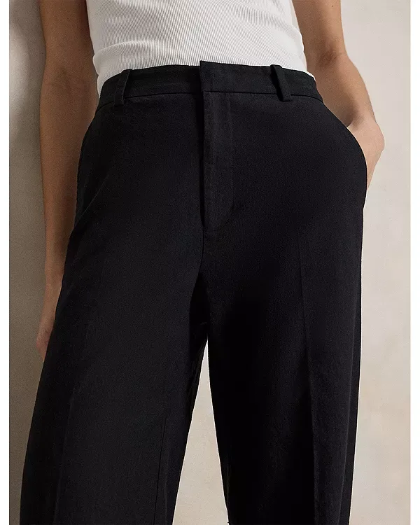 Эластичные брюки из хлопка Ralph Lauren, Black — фото 4