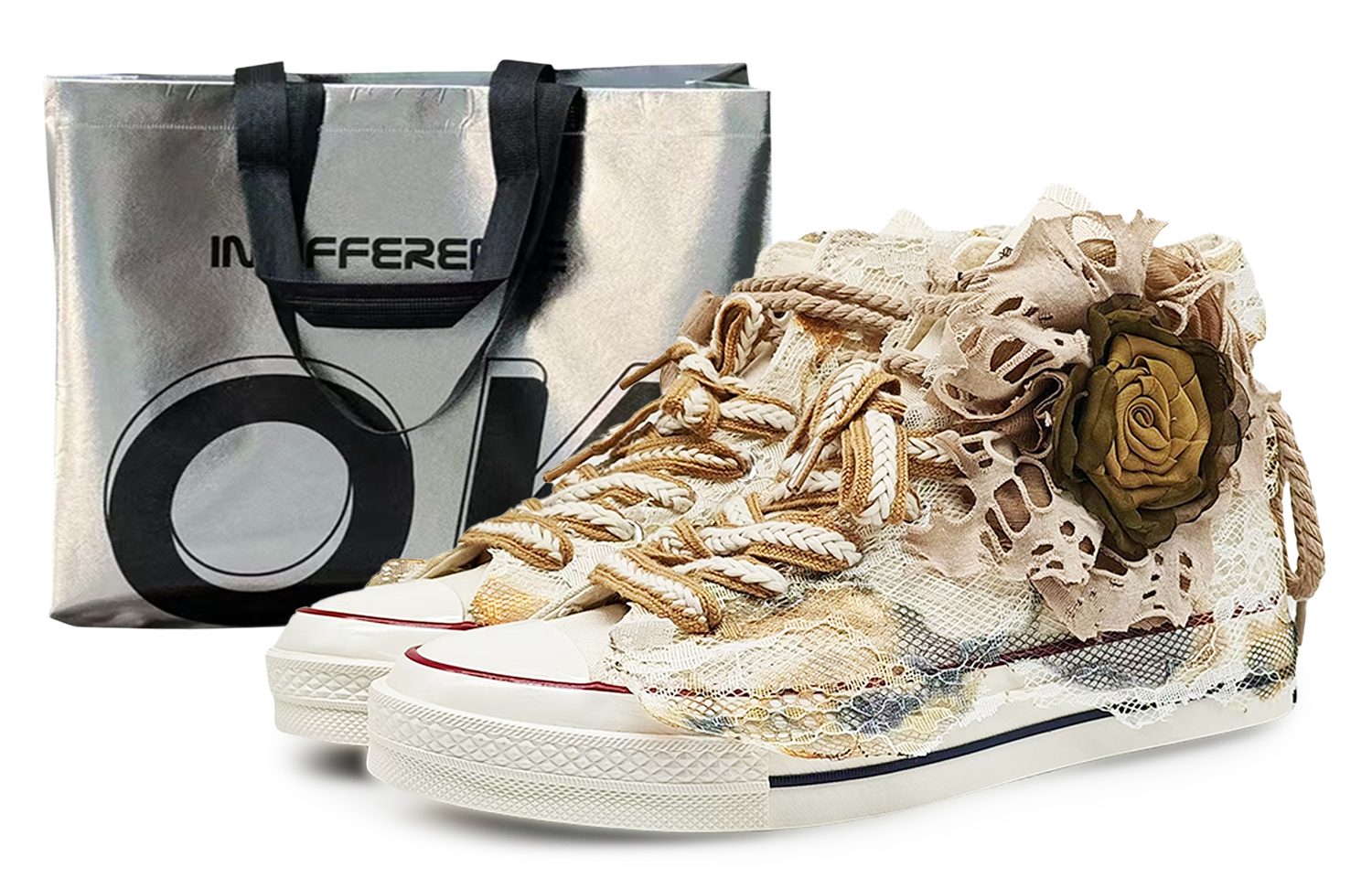 Converse Износостойкие высокие парусиновые туфли Chuck 70 унисекс бежево-желтого цвета