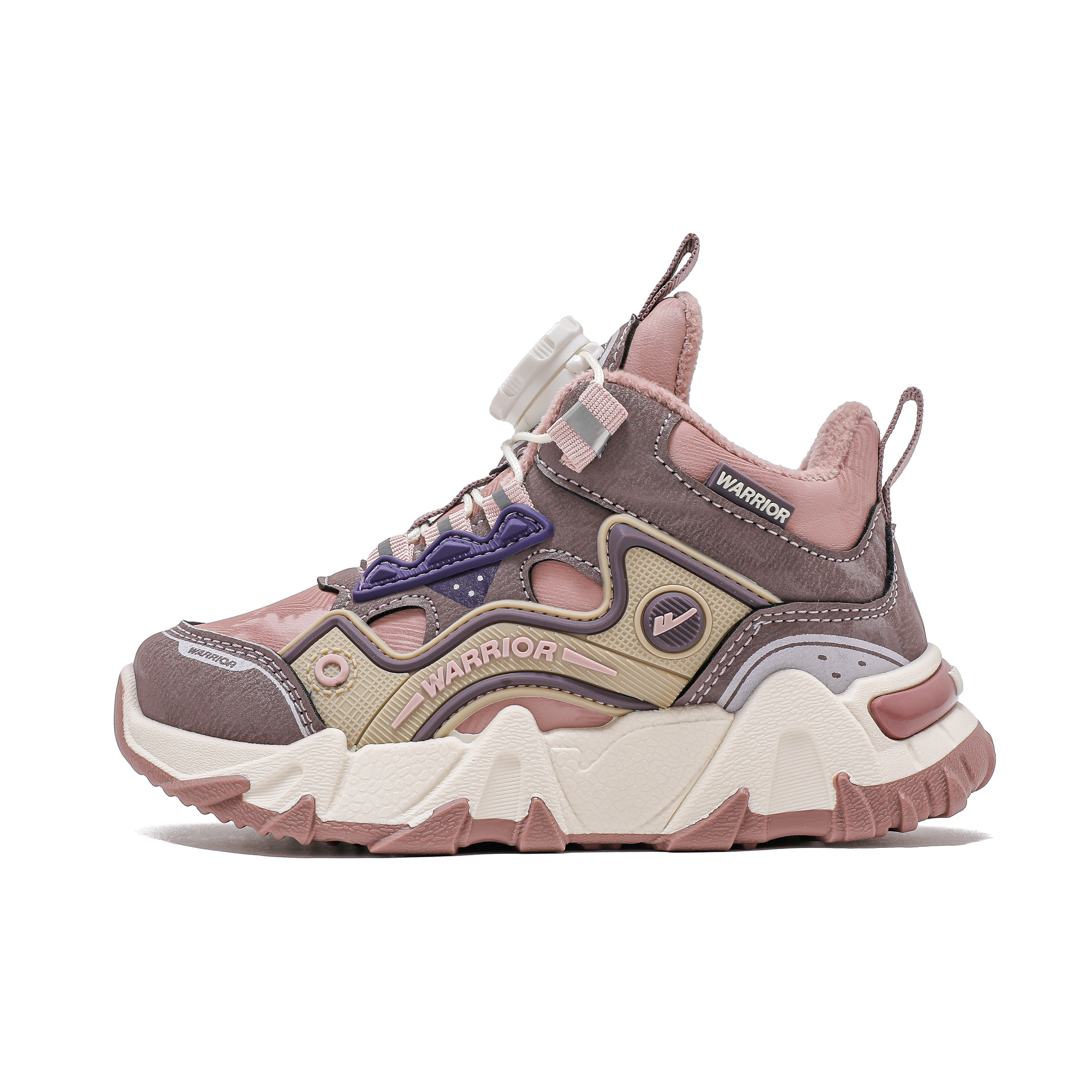 

Нескользящие, термостойкие, легкие, амортизирующие, низкие, детские, повседневные кроссовки для детей WARRIOR, фиолетовый/розовый/зеленый