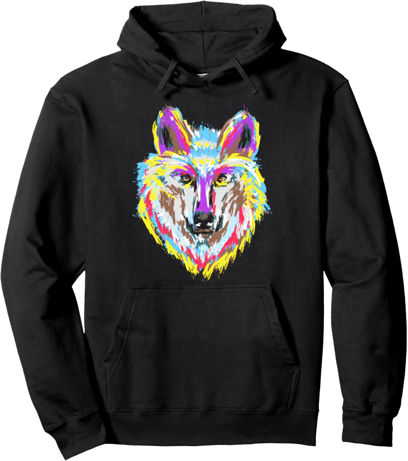 

Худи с изображением волка. Отличный подарок для любителей волков Art Splash Designs Gift For Dog Lovers, черный