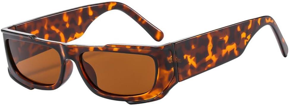 

Прямоугольные солнцезащитные очки, модные, винтажные, с градиентными оттенками, конфетные цвета, трендовые, популярные, с защитой от УФ-излучения UV400 LJTJTAV, Leopard