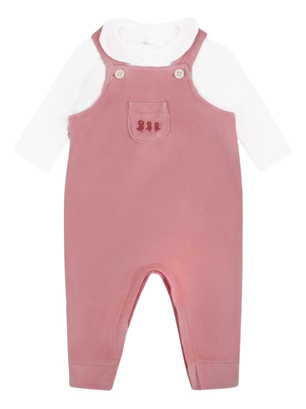 

Велюровый комбинезон Petit Bateau, розовый