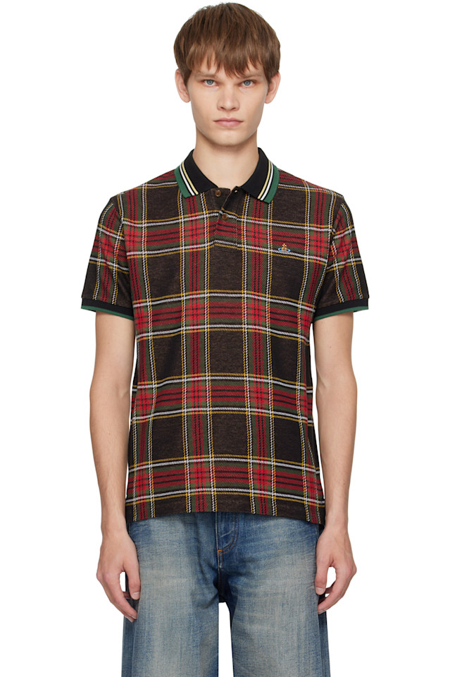 

Vivienne Westwood Классическое поло красно-зеленого цвета