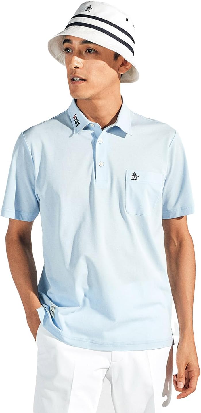 

Мужская рубашка с коротким рукавом Munsing Wear MG5SHS44M, воротник, пике высокой вязки, влагоотводящая, быстросохнущая, охлаждающая, для игры в гольф Munsingwear